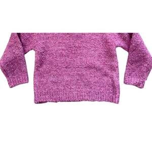 NEW COMPANIA FANTASTICA girl's v neck ultra cozy sweater in aubergine